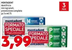 MEGA dentifricio mentadent offerta