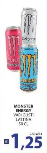 Supermercati Bruscoli Monster Energy Vari Gusti offerta