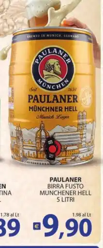 Supermercati Bruscoli PAULANER BIRRA FUSTO MUNCHENER HEL offerta