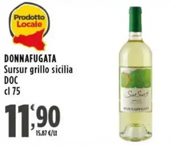 Rossotono Carrefour DONNAFUGATA Sursur grillo sicilia DOC offerta