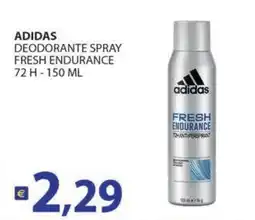 Supermercati Bruscoli ADIDAS DEODORANTE SPRAY FRESH ENDURANCE offerta