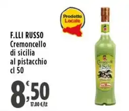 Rossotono Carrefour F.LLI RUSSO Cremoncello di sicilia al pistacchio offerta