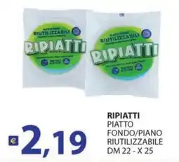 Supermercati Bruscoli Ripiatti piatto fondo/piano riutilizzabile offerta