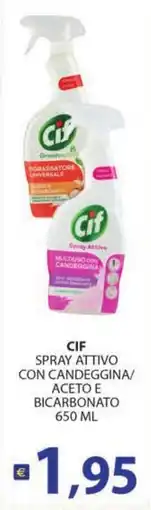 Supermercati Bruscoli Cif Spray Attivo con Candeggina/Aceto e Bicarbonato offerta