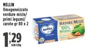 Rossotono Carrefour Mellin Omogeneizzato verdure miste offerta