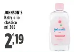 Rossotono Carrefour Johnson's Baby olio classico offerta