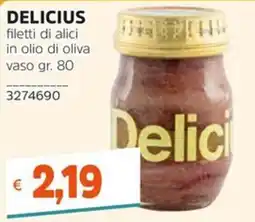Stop&Shop Delicius filetti di alici in olio di oliva offerta
