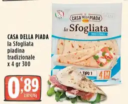 Rossotono Carrefour CASA DELLA PIADA la Sfogliata piadina tradizionale offerta