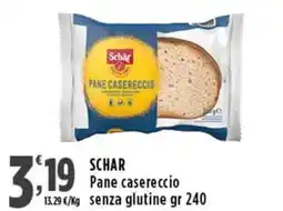 Rossotono Carrefour SCHAR Pane casereccio senza glutine offerta