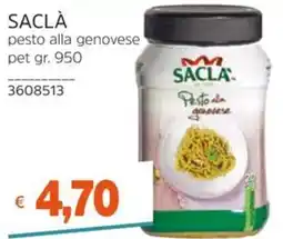 Stop&Shop Sacla pesto alla genovese offerta