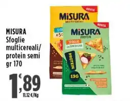 Rossotono Carrefour Misura Sfoglie multicereali/ protein semi offerta