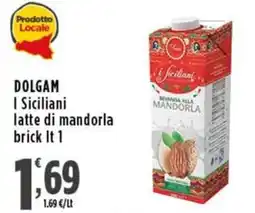Rossotono Carrefour DOLGAM I Siciliani latte di mandorla offerta