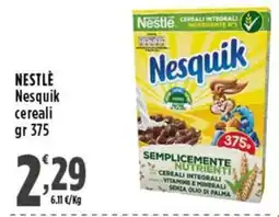 Rossotono Carrefour Nesquik cereali offerta