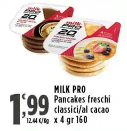 Rossotono Carrefour MILK PRO Pancakes freschi classici/al cacao offerta
