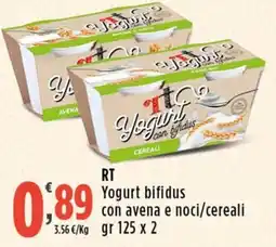 Rossotono Carrefour Yogurt bifidus con avena e noci/cereali offerta