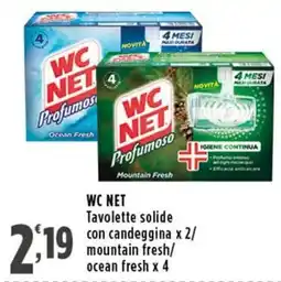 Rossotono Carrefour WC NET Tavolette solide con candeggina offerta