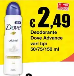 Sì con te Superstore Deodorante Dove Advance offerta