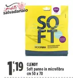 Rossotono Carrefour CLENDY Soft panno in microfibra offerta
