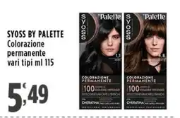 Rossotono Carrefour SYOSS BY PALETTE Colorazione permanente offerta