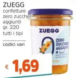 Stop&Shop ZUEGG confettura zero zuccheri aggiunti offerta