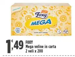Rossotono Carrefour FOXY Mega veline in carta offerta