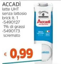 Stop&Shop Accadi latte UHT senza lattosio offerta