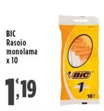 Rossotono Carrefour BIC Rasoio monolama offerta