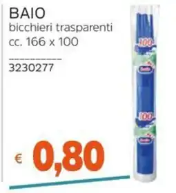 Stop&Shop BAIO bicchieri trasparenti offerta