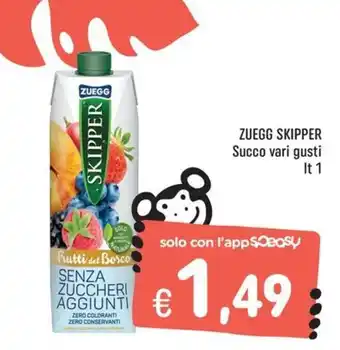 Rossotono Carrefour ZUEGG SKIPPER SUCCO VARI GUSTI offerta