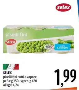 Emisfero SELEX piselli fini cotti a vapore offerta