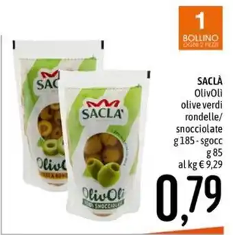 SACLA' OlivOli olive verdi rondelle/snocciolate