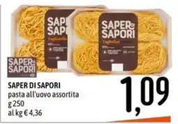 Emisfero SAPER DI SAPORI pasta all'uovo assortita offerta