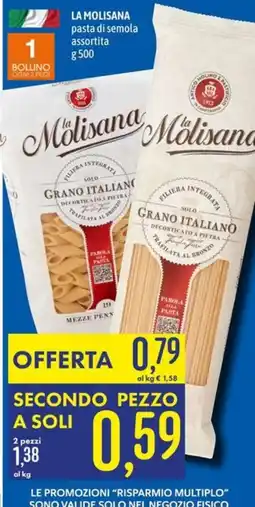 Emisfero la Molisana pasta di semola assortita offerta