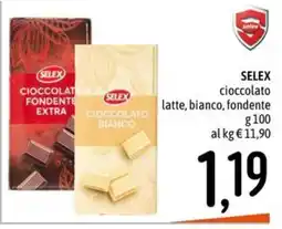 Emisfero SELEX cioccolato latte, bianco, fondente offerta