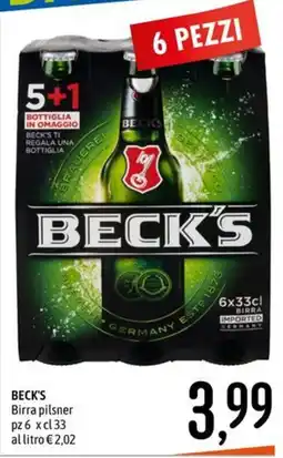 Emisfero BECK'S Birra pilsner offerta