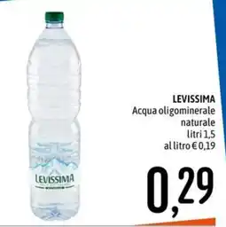 Emisfero Acqua oligominerale naturale LEVISSIMA offerta