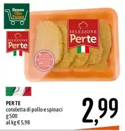 Emisfero SELEZIONE Perte cotoletta di pollo e spinaci offerta