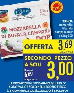 Emisfero FRANCIA mozzarella di bufala campana DOP offerta
