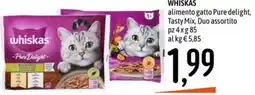 Emisfero WHISKAS alimento gatto Pure delight offerta
