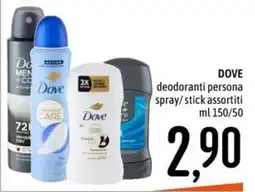 Emisfero DOVE deodoranti persona offerta