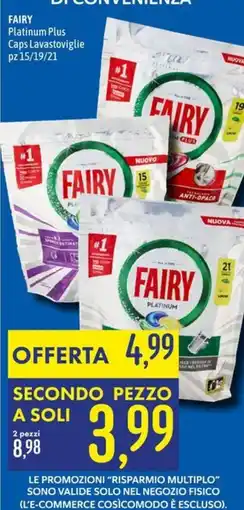 Emisfero Fairy Platinum Plus Caps Lavastoviglie offerta