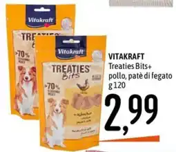 Emisfero Vitakraft Treaties Bits+ pollo, paté di fegato offerta