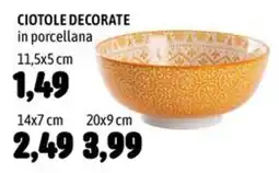 Emisfero CIOTOLE DECORATE in porcellana offerta