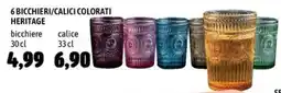 Emisfero Bicchieri/Calici Colorati Heritage offerta