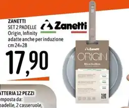 Emisfero Zanetti SET 2 PADELLE Origin, Infinity offerta