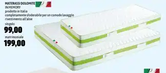 Emisfero MATERASSI DOLOMITE IN MEMORY offerta
