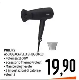 Emisfero PHILIPS ASCIUGACAPELLI BHD308/10 offerta