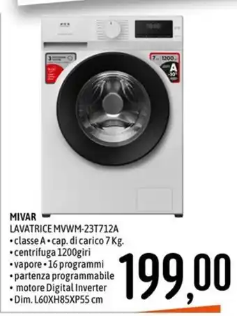 MIVAR LAVATRICE MVWM-23T712A
