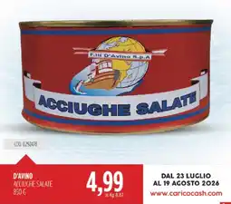 Carico Cash & Carry D'AVINO ACCIUGHE SALATE offerta