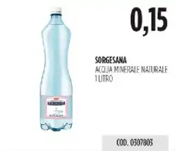 Carico Cash & Carry Sorgesana Acqua Minerale Naturale offerta